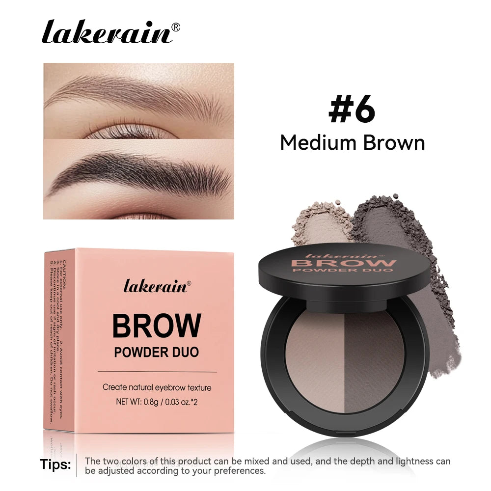 Two-Color Eyebrow Powder Duo for Natural Brows and Contouring - 23