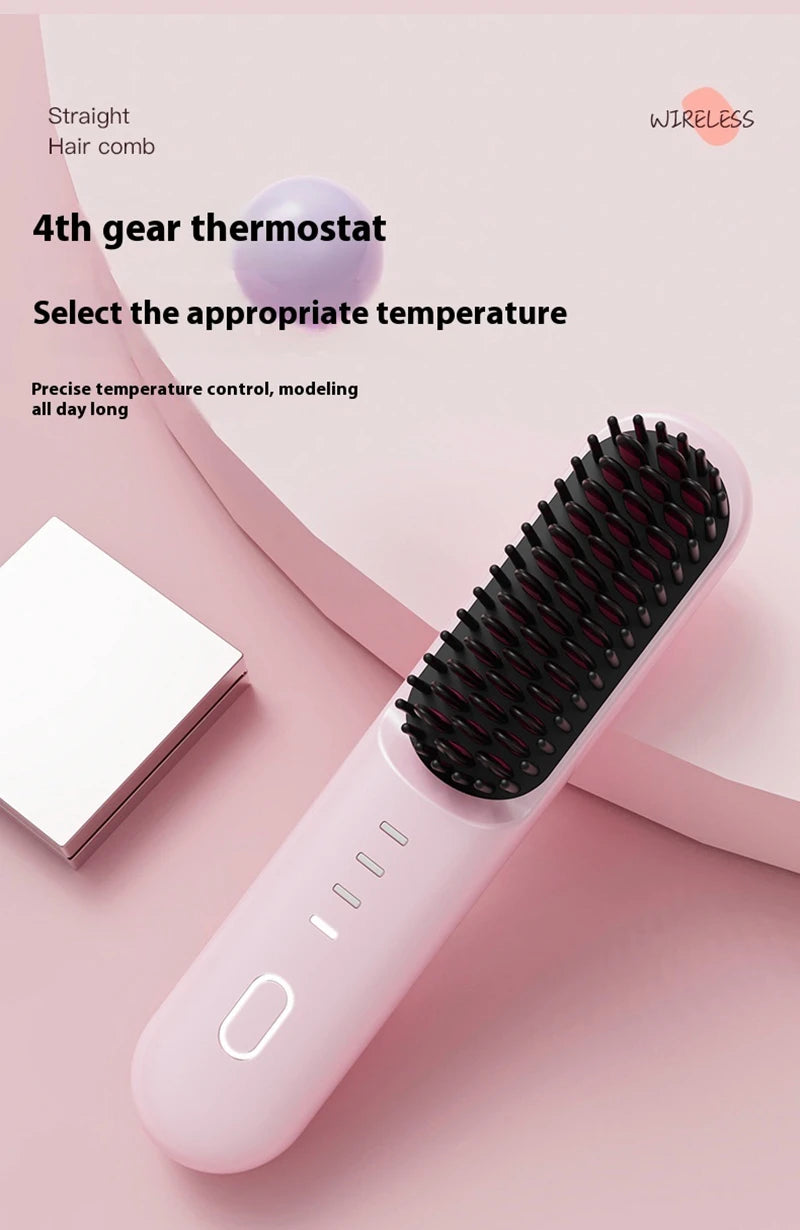 Fast Heating Cordless Hair Straightening Brush
