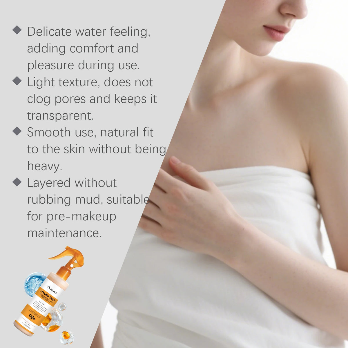 Exfoliating Skin Brightening Spray for Body and Feet