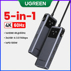 6-in-1 USB-C Hub with 4K 60Hz HDMI and 10Gbps Data Transfer