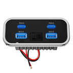 4 Port USB Car Charger with QC3.0 and PD3.0 Fast Charging Socket