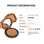 Matte Bronzer Compact Powder for Natural Sun-Kissed Glow