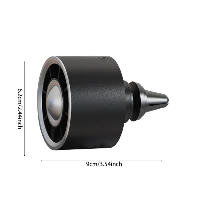 Portable 5V USB Car Air Vent Cooling Fan with 3 Gears and RGB Light