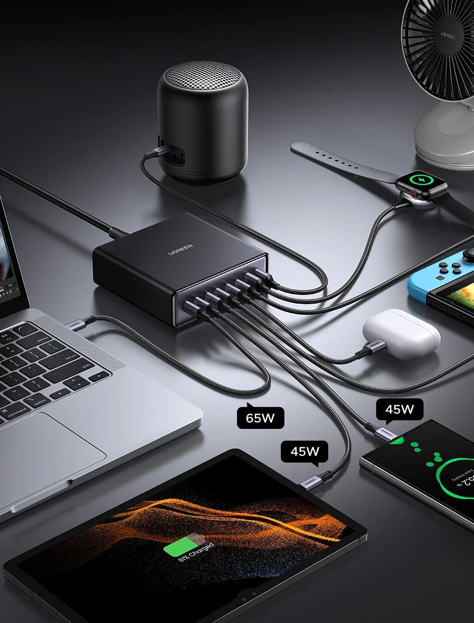 200W GaN 8-in-1 Desktop Fast Charging Station - 20