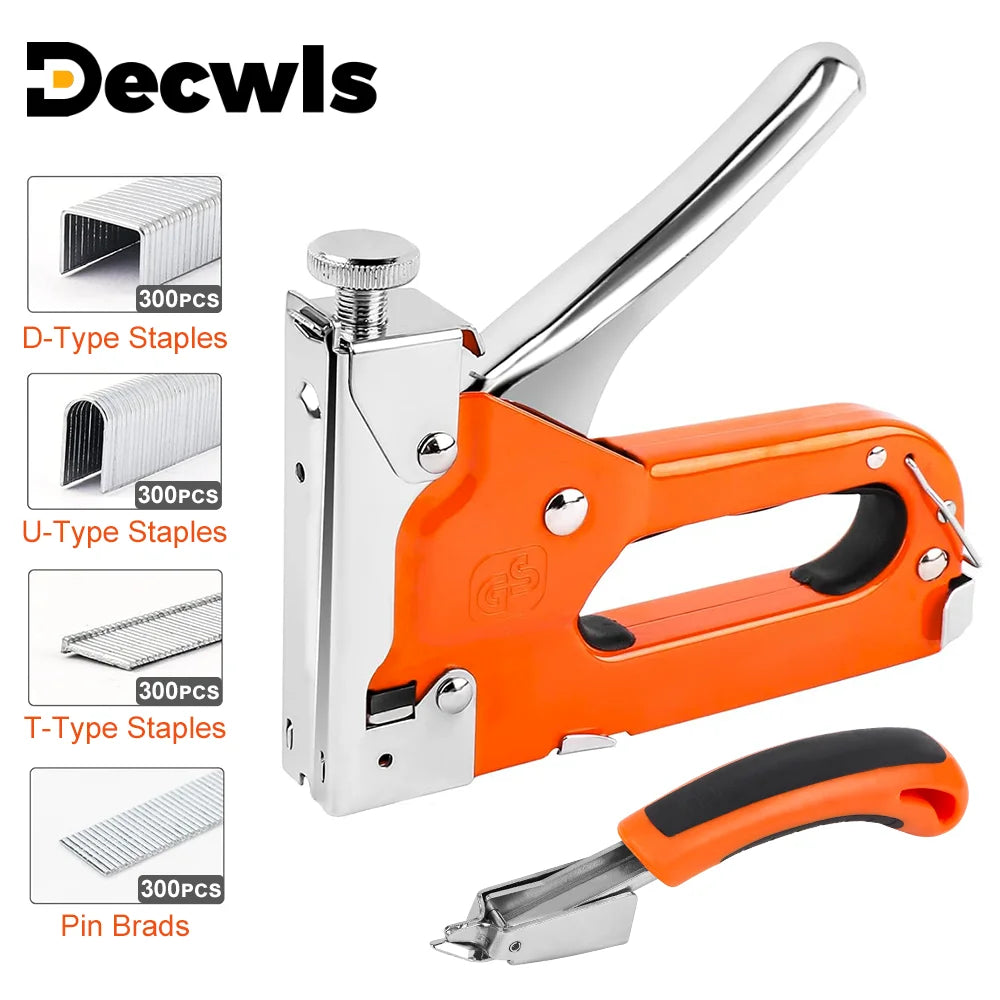 4-in-1 Heavy Duty Staple Gun for Upholstery and Woodworking