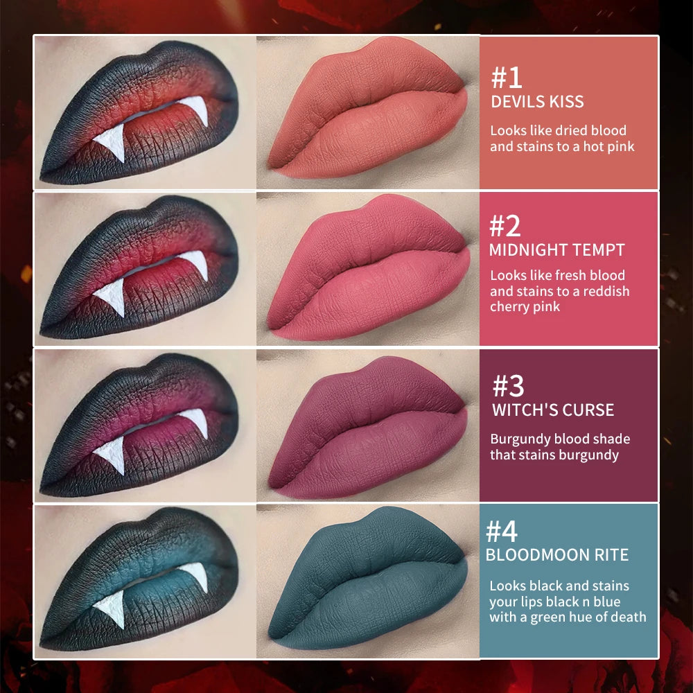 Waterproof Bloody Matte Lip Stain for Halloween