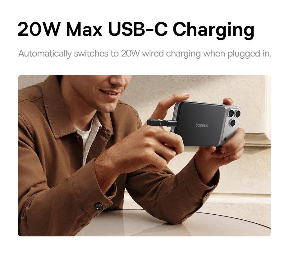 5000mAh Ultra-Slim Magnetic Wireless Power Bank for Smartphones