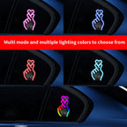 Solar USB Heart Neon LED Car Window Atmosphere Light with Sensors