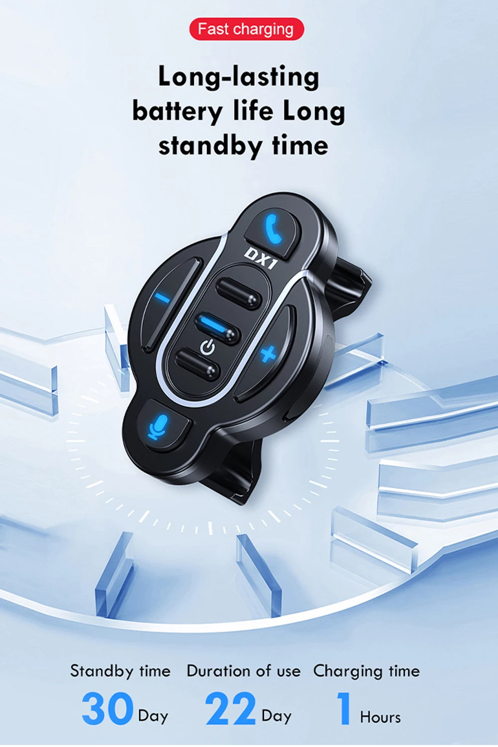 Wireless Motorcycle Handlebar Bluetooth Media Remote Controller