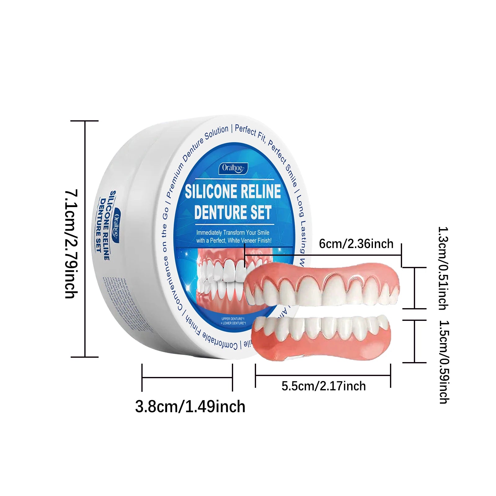 Flexible Silicone Denture Reline and Cosmetic Smile Kit - 10