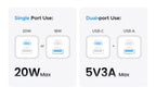 30W GaN 3-Port USB-C Fast Wall Charger