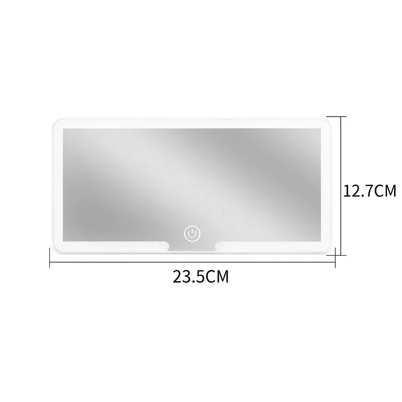 Rechargeable LED Car Sun Visor Makeup Mirror