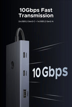 9-in-1 USB-C Hub 4K 60Hz Docking Station with 100W Power Delivery