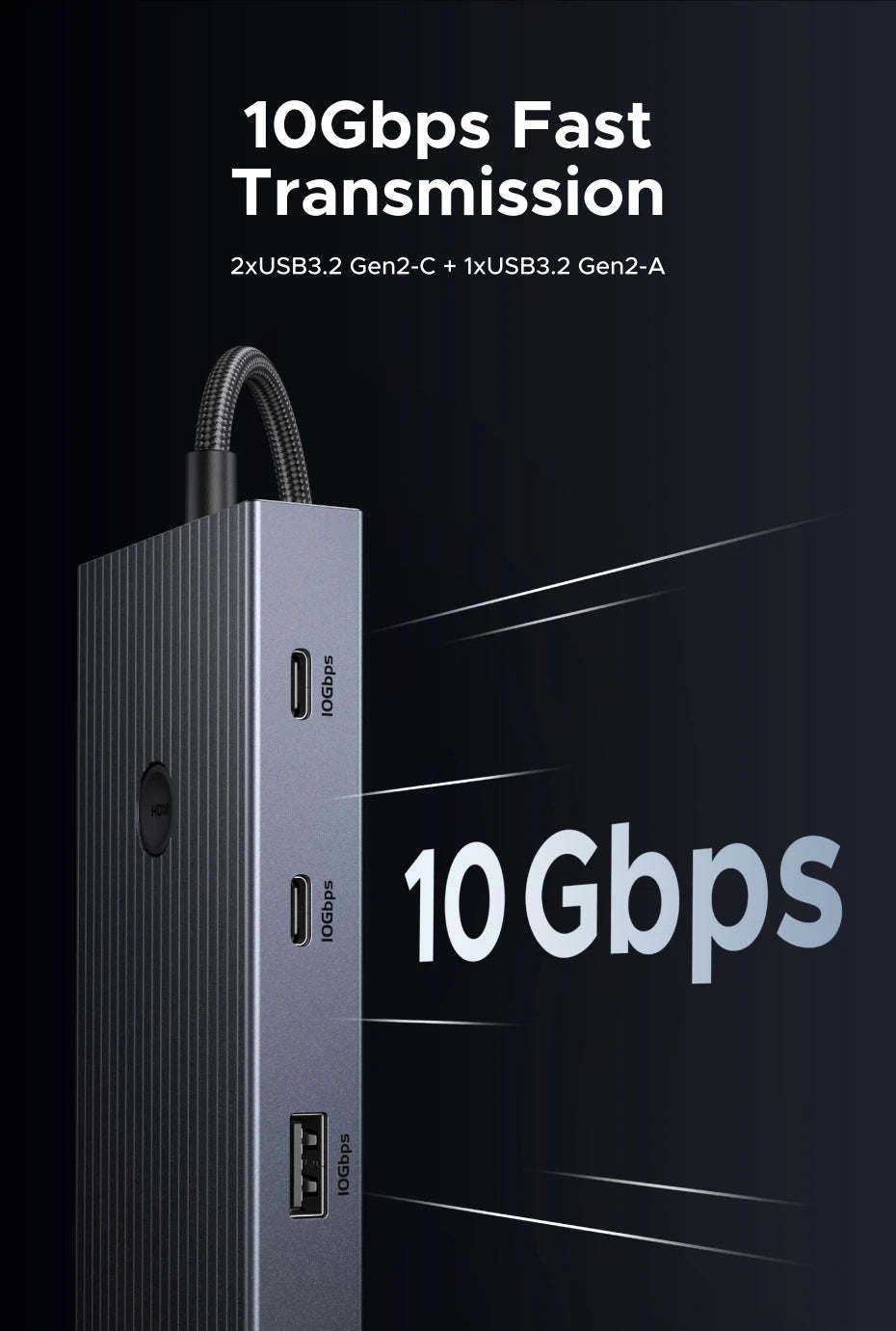 9-in-1 USB-C Hub with 4K 60Hz HDMI and 100W PD Charging - 16