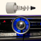 Portable 5V USB Car Air Vent Cooling Fan with 3 Gears and RGB Light