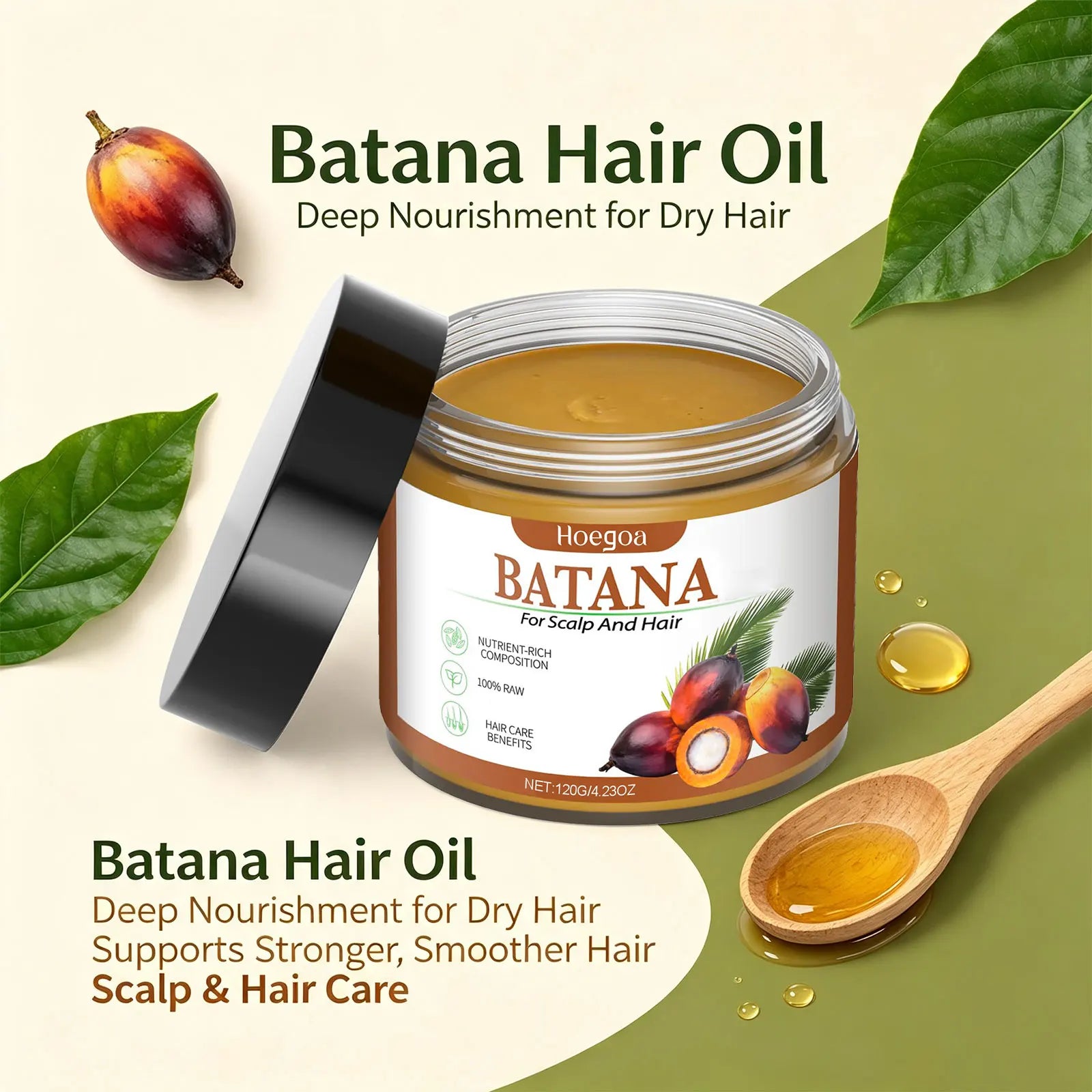 Batana Oil Hair Repair Mask for Dry and Damaged Hair - 1