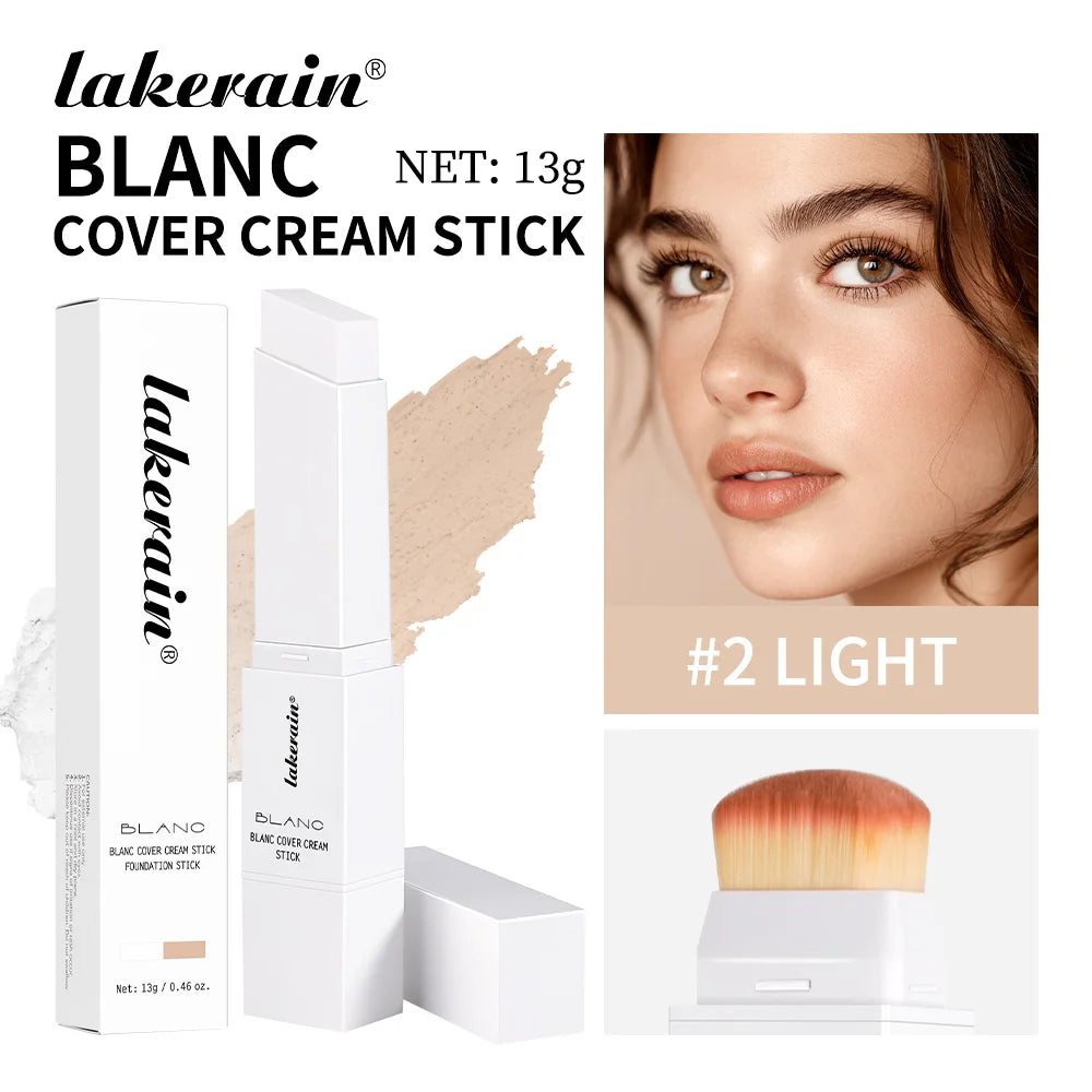 Color-Changing Foundation Stick with Built-in Blending Brush