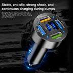 250W 6-Port Fast Car Charger with USB-C PD and QC3.0