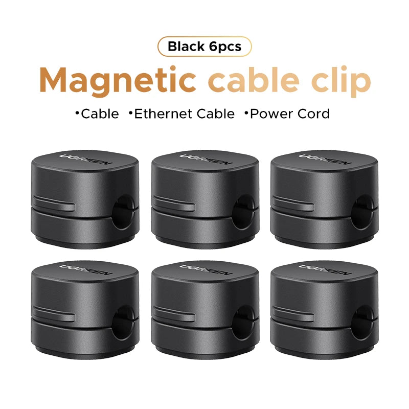 Magnetic Desk Cable Organizer Clips for USB Charging Cords - 17