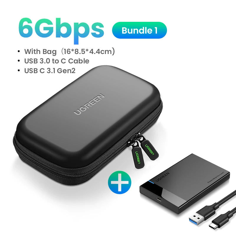 2.5-inch USB 3.1 Hard Drive Enclosure for SATA SSD and HDD
