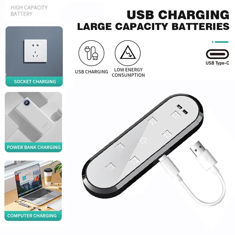 Magnetic LED Car Door Welcome Light with USB Charging and Auto Sensor
