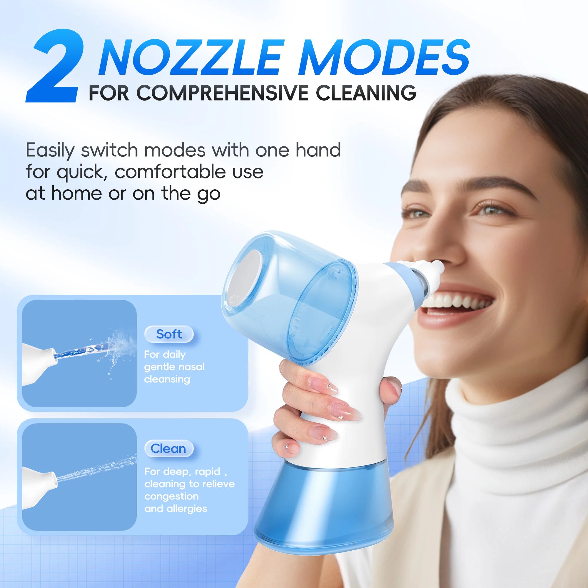 Electric Nasal Irrigation and Water Flosser Combo System - 6