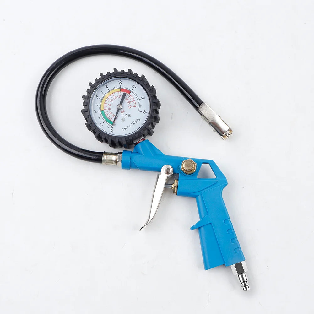 3-in-1 Tire Pressure Gauge and Inflator with EU Connector - 3