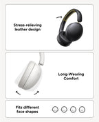 Wireless Bluetooth 5.4 Over-Ear Headphones with 80H Playtime