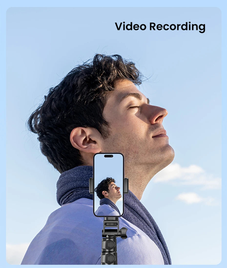 1.7m Extendable Aluminum Phone Tripod with Bluetooth Remote