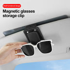 Magnetic Sun Visor Glasses Holder and Anti Glare Folding Shield