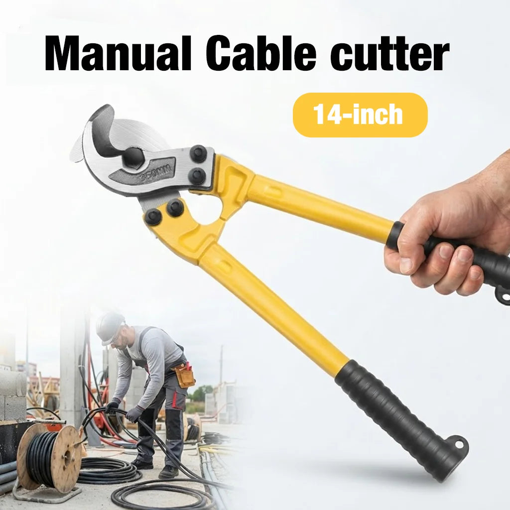 14-Inch Heavy-Duty Manual Cable Cutter for Copper and Aluminum Wire