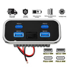 4 Port USB Car Charger with QC3.0 and PD3.0 Fast Charging Socket