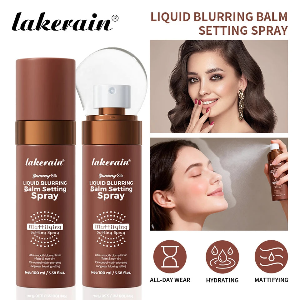 Liquid Blurring Balm Setting Spray for Long-Lasting Matte Makeup