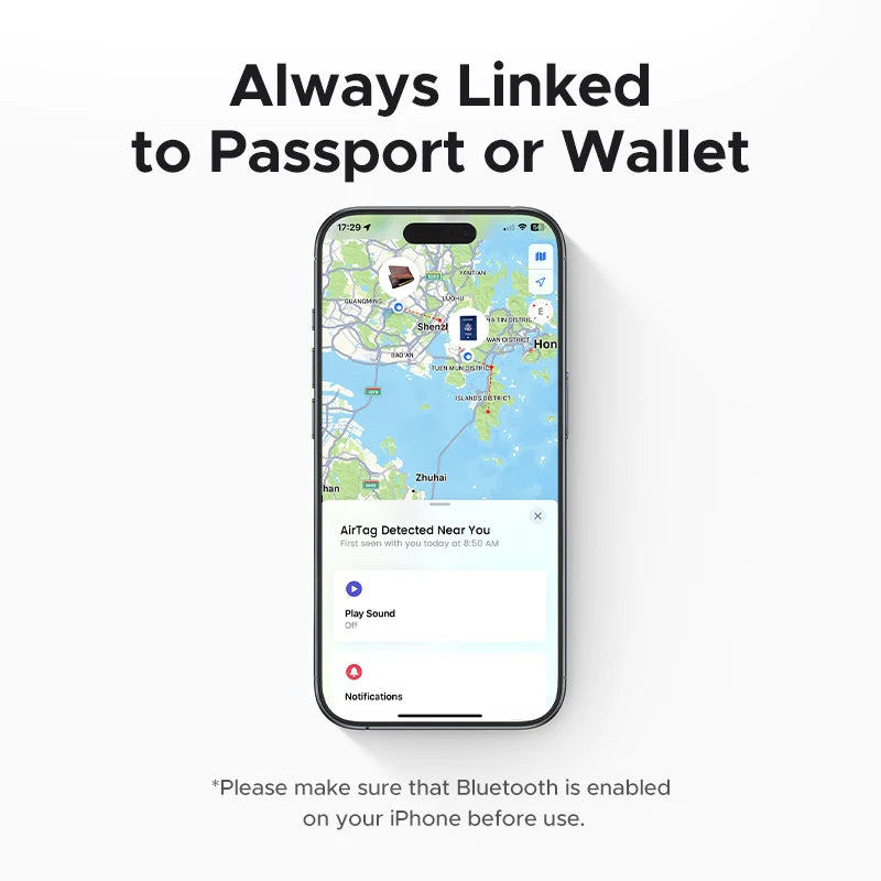 Smart Wallet Tracker Card for Apple Find My