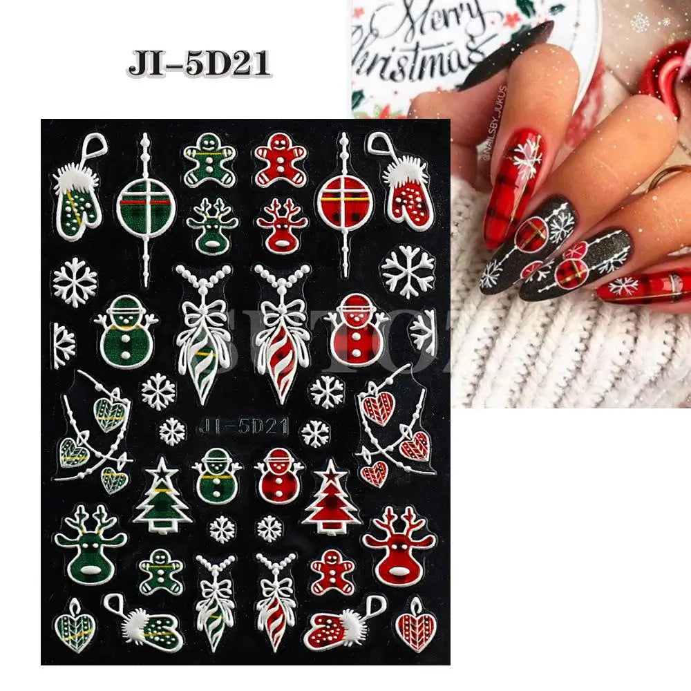 Christmas Cartoon Nail Art Decals