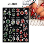 5D Embossed Christmas Nail Art Stickers