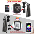 48 LED RGB Car Interior Foot Light Kit with App and Remote Control