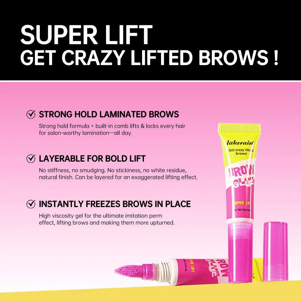 Long-Lasting Eyebrow Lamination Styling Gel with Built-In Comb