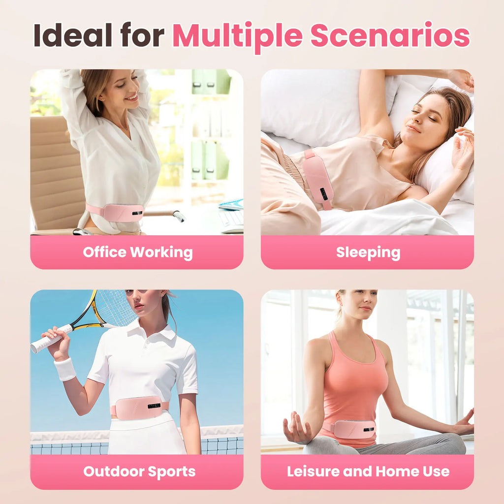 Cordless Heated Massage Belt for Menstrual Cramps