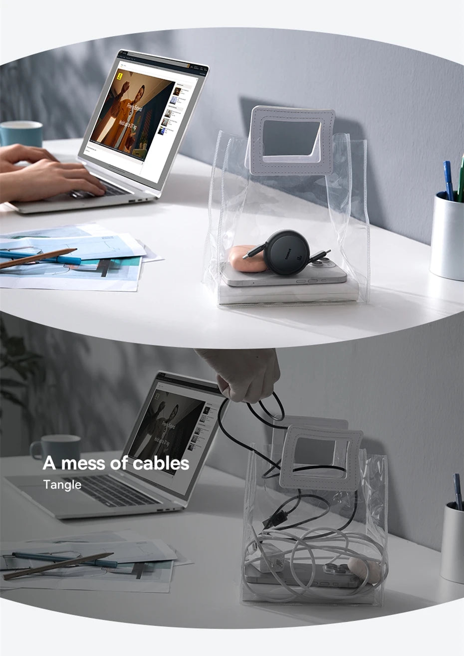 60W Retractable USB-C Fast Charging Cable