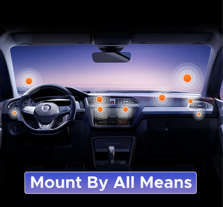 3-in-1 Magnetic Car Phone Mount for Dashboard and Air Vent