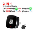 Wireless CarPlay and Android Auto 2-in-1 Adapter for Wired Car Systems