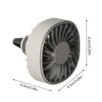 Portable 5V USB Car Air Vent Cooling Fan with 3 Gears and RGB Light