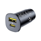 30W Dual Port Fast Car Charger USB and Type-C