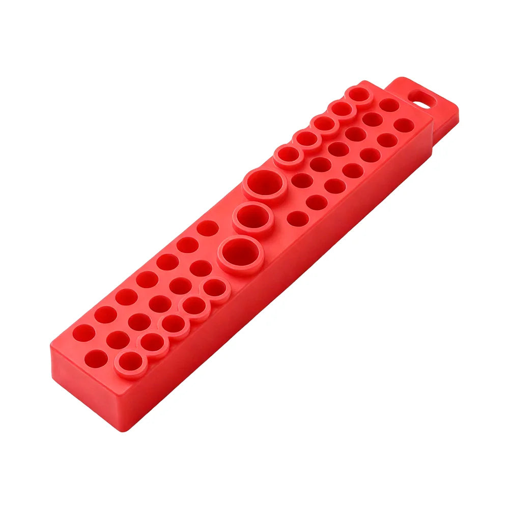 Magnetic 39-Hole Organizer for 1/4 Inch Hex Screwdriver Bits - 8