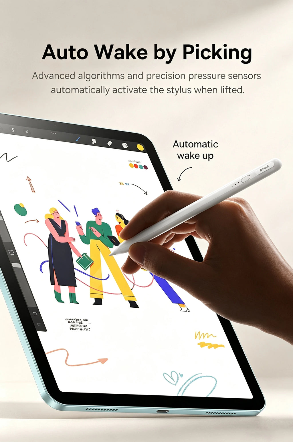 Magnetic Bluetooth Stylus Pen for iPad with Palm Rejection