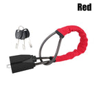 Braided Steel Car Steering Wheel Lock with Seatbelt Buckle