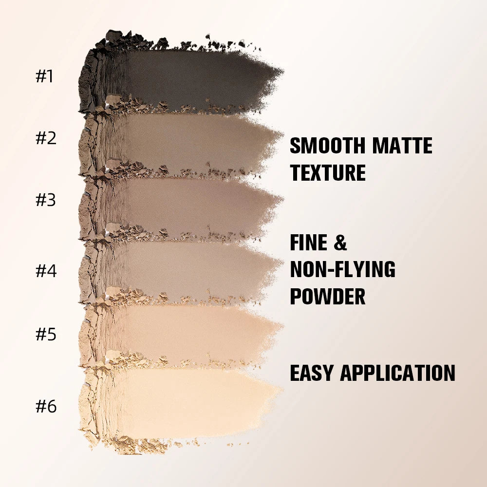 6-Color Matte Eyeshadow Palette with Brush Set - 4