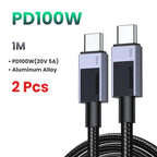 100W USB-C Fast Charging Cable for Laptops and Smartphones