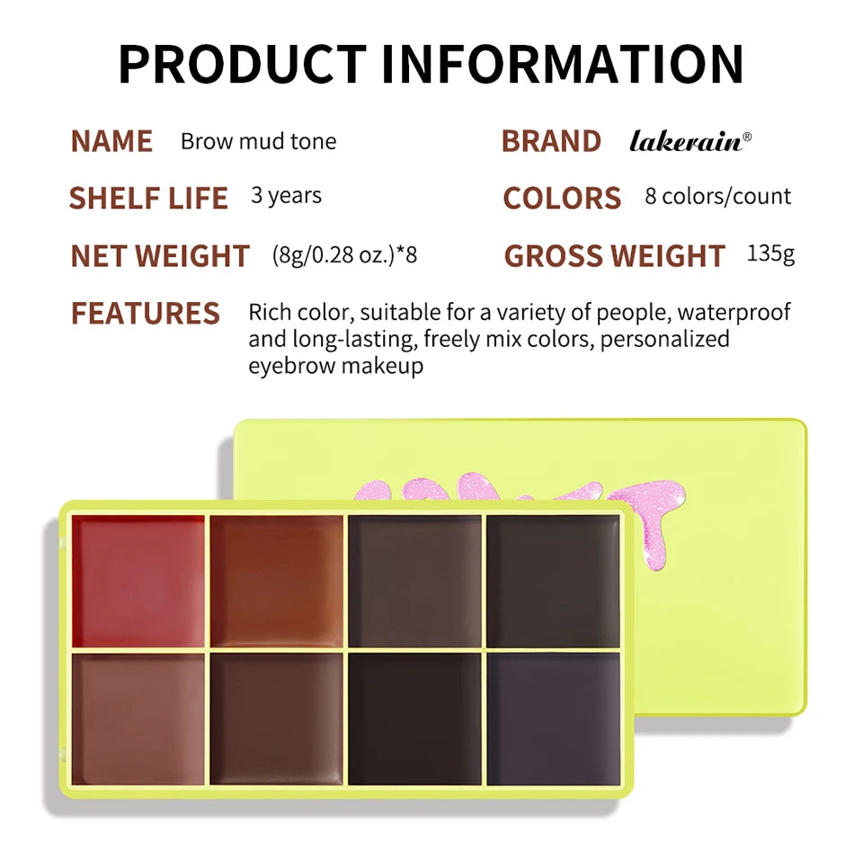 8-Color Cream Blush and Highlighter Makeup Palette